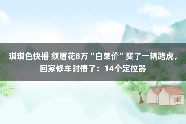 琪琪色快播 须眉花8万“白菜价”买了一辆路虎，回家修车时懵了：14个定位器