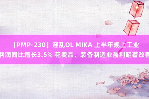 【PMP-230】淫乱OL MIKA 上半年规上工业利润同比增长3.5% 花费品、装备制造业盈利昭着改善