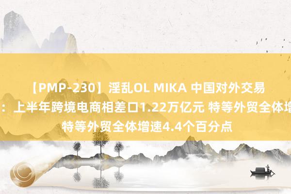 【PMP-230】淫乱OL MIKA 中国对外交易中心主任储士家：上半年跨境电商相差口1.22万亿元 特等外贸全体增速4.4个百分点