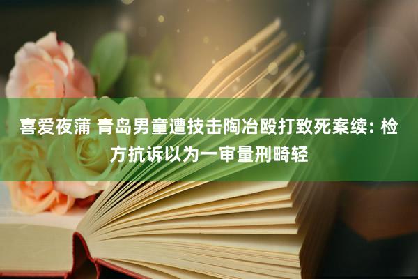 喜爱夜蒲 青岛男童遭技击陶冶殴打致死案续: 检方抗诉以为一审量刑畸轻